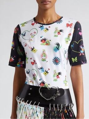 CHOPOVA LOWENA X Disney Daisy Duck Cartoon Print Jersey T-shirt